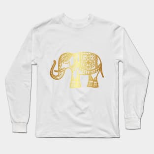 Gold Elephant Long Sleeve T-Shirt